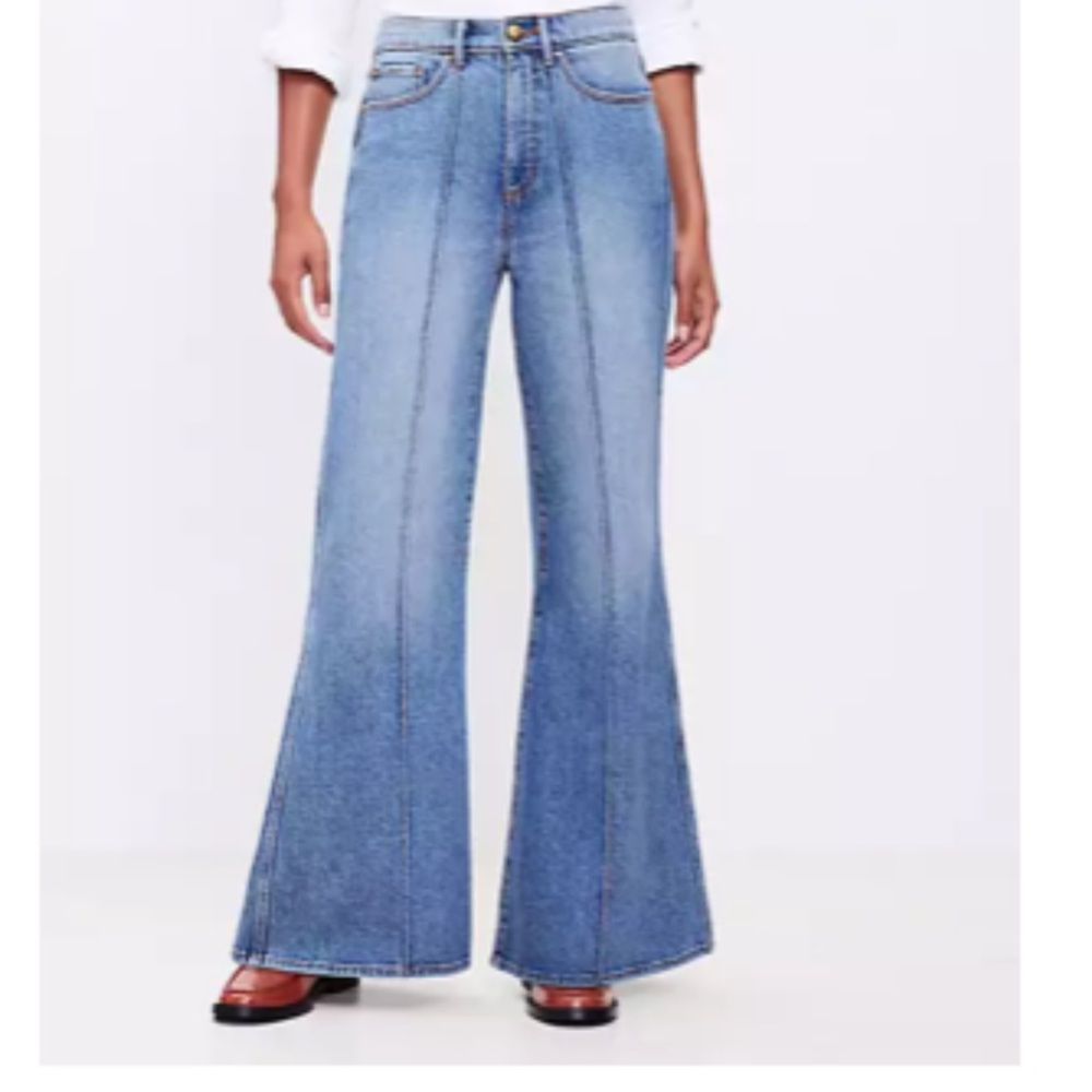 LOFT High Rise Super Flare Jeans
